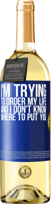 29,95 € Free Shipping | White Wine WHITE Edition I'm trying to order my life, and I don't know where to put you Blue Label. Customizable label Young wine Harvest 2025 Verdejo