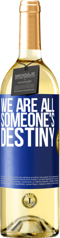 29,95 € Free Shipping | White Wine WHITE Edition We are all someone's destiny Blue Label. Customizable label Young wine Harvest 2023 Verdejo