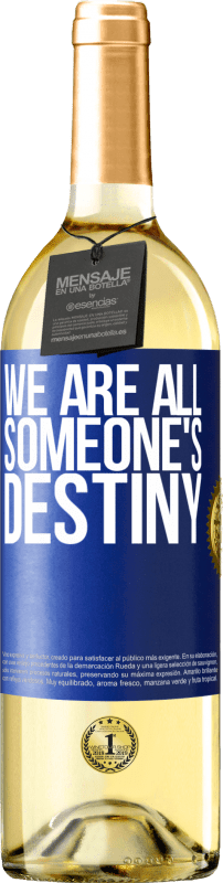 29,95 € Free Shipping | White Wine WHITE Edition We are all someone's destiny Blue Label. Customizable label Young wine Harvest 2025 Verdejo