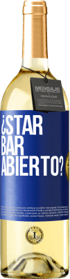 29,95 € 送料無料 | 白ワイン WHITEエディション ¿STAR BAR abierto? 青いタグ. カスタマイズ可能なラベル 若いワイン 収穫 2024 Verdejo