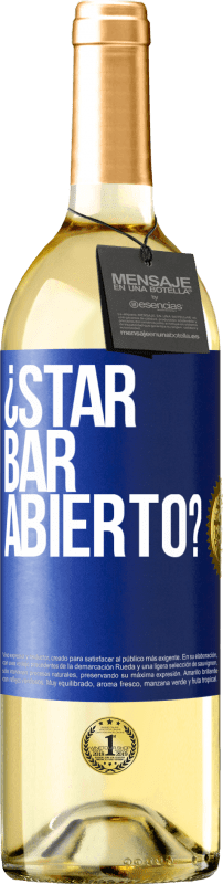 29,95 € Бесплатная доставка | Белое вино Издание WHITE ¿STAR BAR abierto? Синяя метка. Настраиваемая этикетка Молодое вино Урожай 2023 Verdejo