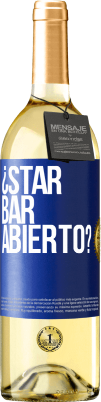 29,95 € 免费送货 | 白葡萄酒 WHITE版 ¿STAR BAR abierto? 蓝色标签. 可自定义的标签 青年酒 收成 2025 Verdejo