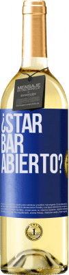 29,95 € Envío gratis | Vino Blanco Edición WHITE ¿STAR BAR abierto? Etiqueta Azul. Etiqueta personalizable Vino joven Cosecha 2023 Verdejo