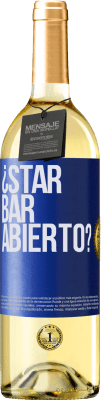 29,95 € Envío gratis | Vino Blanco Edición WHITE ¿STAR BAR abierto? Etiqueta Azul. Etiqueta personalizable Vino joven Cosecha 2025 Verdejo