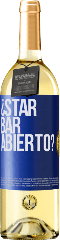 29,95 € Envío gratis | Vino Blanco Edición WHITE ¿STAR BAR abierto? Etiqueta Azul. Etiqueta personalizable Vino joven Cosecha 2023 Verdejo
