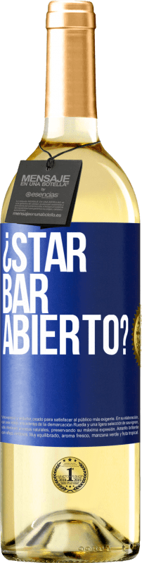 29,95 € Envio grátis | Vinho branco Edição WHITE ¿STAR BAR abierto? Etiqueta Azul. Etiqueta personalizável Vinho jovem Colheita 2023 Verdejo