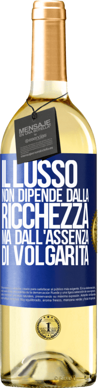 29,95 € Spedizione Gratuita | Vino bianco Edizione WHITE Il lusso non dipende dalla ricchezza, ma dall'assenza di volgarità Etichetta Blu. Etichetta personalizzabile Vino giovane Raccogliere 2024 Verdejo