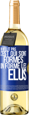 29,95 € Envoi gratuit | Vin blanc Édition WHITE On n'élit pas c'est qui sont formés, on forme les élus Étiquette Bleue. Étiquette personnalisable Vin jeune Récolte 2025 Verdejo