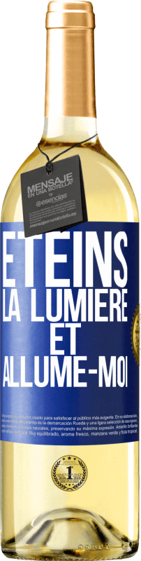 29,95 € Envoi gratuit | Vin blanc Édition WHITE Éteins la lumière et allume-moi Étiquette Bleue. Étiquette personnalisable Vin jeune Récolte 2024 Verdejo