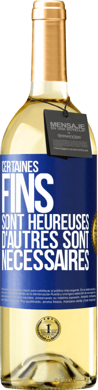 29,95 € Envoi gratuit | Vin blanc Édition WHITE Certaines fins sont heureuses. D'autres sont nécessaires Étiquette Bleue. Étiquette personnalisable Vin jeune Récolte 2024 Verdejo