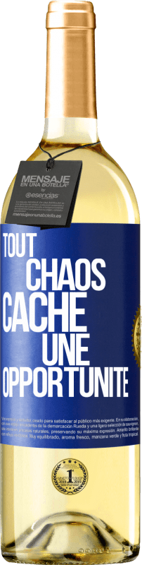 29,95 € Envoi gratuit | Vin blanc Édition WHITE Tout chaos cache une opportunité Étiquette Bleue. Étiquette personnalisable Vin jeune Récolte 2023 Verdejo