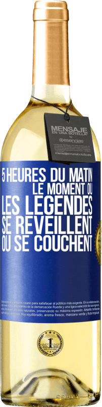 29,95 € Envoi gratuit | Vin blanc Édition WHITE 5 heures du matin. Le moment où les légendes se réveillent ou se couchent Étiquette Bleue. Étiquette personnalisable Vin jeune Récolte 2024 Verdejo