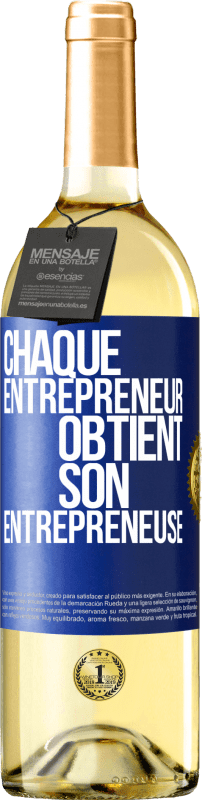 29,95 € Envoi gratuit | Vin blanc Édition WHITE Chaque entrepreneur obtient son entrepreneuse Étiquette Bleue. Étiquette personnalisable Vin jeune Récolte 2023 Verdejo