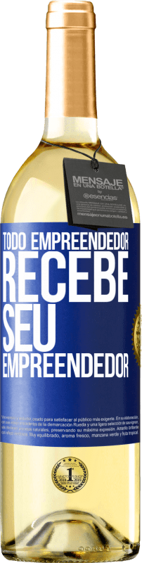 29,95 € Envio grátis | Vinho branco Edição WHITE Todo empreendedor recebe seu empreendedor Etiqueta Azul. Etiqueta personalizável Vinho jovem Colheita 2024 Verdejo