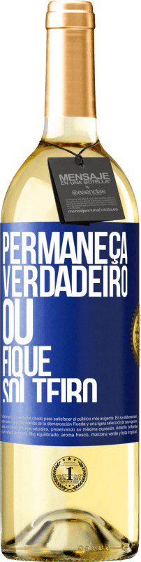 29,95 € Envio grátis | Vinho branco Edição WHITE Permaneça verdadeiro ou fique solteiro Etiqueta Azul. Etiqueta personalizável Vinho jovem Colheita 2024 Verdejo