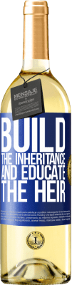 29,95 € Free Shipping | White Wine WHITE Edition Build the inheritance and educate the heir Blue Label. Customizable label Young wine Harvest 2024 Verdejo