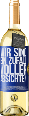 29,95 € Kostenloser Versand | Weißwein WHITE Ausgabe Wir sind ein Zufall voller Absichten Blaue Markierung. Anpassbares Etikett Junger Wein Ernte 2024 Verdejo