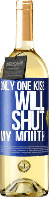 29,95 € 送料無料 | 白ワイン WHITEエディション 口を閉じるのはたった1回のキス 青いタグ. カスタマイズ可能なラベル 若いワイン 収穫 2024 Verdejo