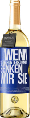 29,95 € Kostenloser Versand | Weißwein WHITE Ausgabe Wenn Sie herunterkommen, senken wir Sie Blaue Markierung. Anpassbares Etikett Junger Wein Ernte 2024 Verdejo