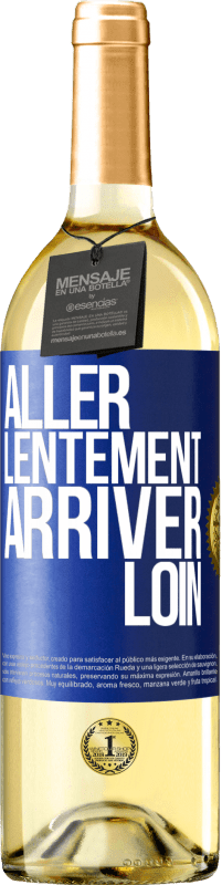 29,95 € Envoi gratuit | Vin blanc Édition WHITE Aller lentement. Arriver loin Étiquette Bleue. Étiquette personnalisable Vin jeune Récolte 2024 Verdejo