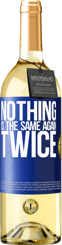 29,95 € Free Shipping | White Wine WHITE Edition Nothing is the same again twice Blue Label. Customizable label Young wine Harvest 2025 Verdejo