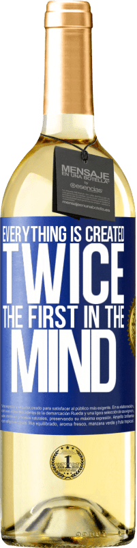 29,95 € Free Shipping | White Wine WHITE Edition Everything is created twice. The first in the mind Blue Label. Customizable label Young wine Harvest 2024 Verdejo