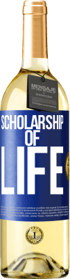 29,95 € Free Shipping | White Wine WHITE Edition Scholarship of life Blue Label. Customizable label Young wine Harvest 2024 Verdejo