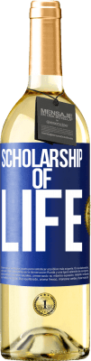 29,95 € Free Shipping | White Wine WHITE Edition Scholarship of life Blue Label. Customizable label Young wine Harvest 2025 Verdejo