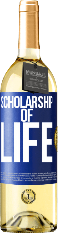 29,95 € Free Shipping | White Wine WHITE Edition Scholarship of life Blue Label. Customizable label Young wine Harvest 2023 Verdejo