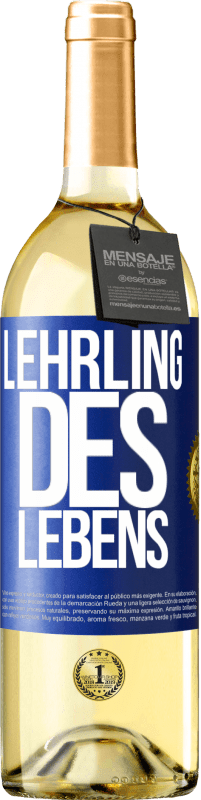 29,95 € Kostenloser Versand | Weißwein WHITE Ausgabe Lehrling des Lebens Blaue Markierung. Anpassbares Etikett Junger Wein Ernte 2023 Verdejo