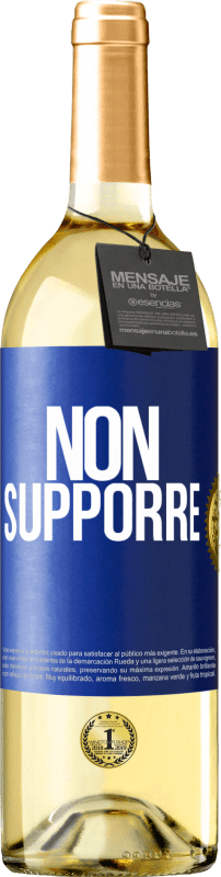 29,95 € Spedizione Gratuita | Vino bianco Edizione WHITE Non supporre Etichetta Blu. Etichetta personalizzabile Vino giovane Raccogliere 2024 Verdejo