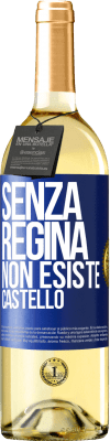 29,95 € Spedizione Gratuita | Vino bianco Edizione WHITE Senza regina, non esiste castello Etichetta Blu. Etichetta personalizzabile Vino giovane Raccogliere 2023 Verdejo