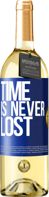 29,95 € Бесплатная доставка | Белое вино Издание WHITE Время никогда не теряется Синяя метка. Настраиваемая этикетка Молодое вино Урожай 2023 Verdejo