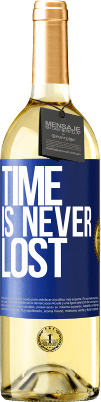 29,95 € Free Shipping | White Wine WHITE Edition Time is never lost Blue Label. Customizable label Young wine Harvest 2025 Verdejo