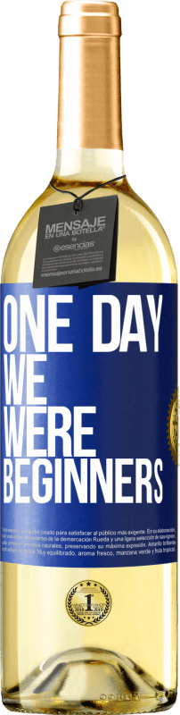 29,95 € Бесплатная доставка | Белое вино Издание WHITE Однажды мы были новичками Синяя метка. Настраиваемая этикетка Молодое вино Урожай 2023 Verdejo