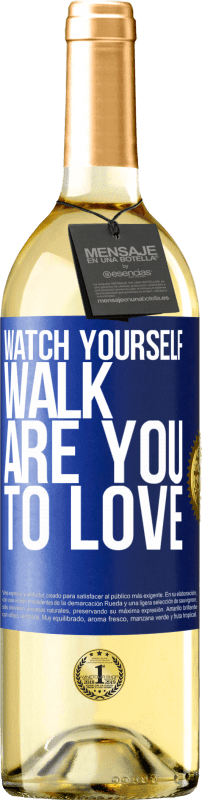 29,95 € Free Shipping | White Wine WHITE Edition Watch yourself walk. Are you to love Blue Label. Customizable label Young wine Harvest 2024 Verdejo