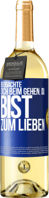 29,95 € Kostenloser Versand | Weißwein WHITE Ausgabe Beobachte dich beim Gehen. Du bist zum Lieben Blaue Markierung. Anpassbares Etikett Junger Wein Ernte 2024 Verdejo