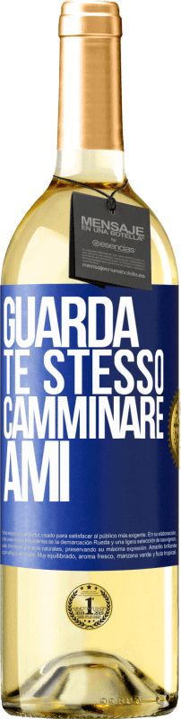 29,95 € Spedizione Gratuita | Vino bianco Edizione WHITE Guarda te stesso camminare. Ami Etichetta Blu. Etichetta personalizzabile Vino giovane Raccogliere 2024 Verdejo