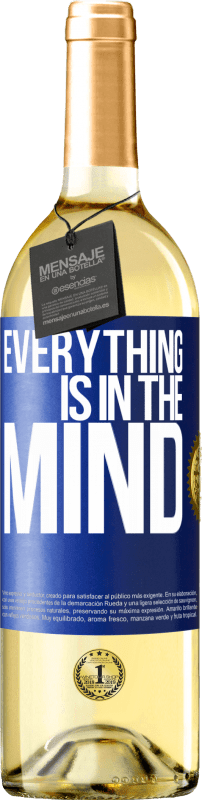 29,95 € 免费送货 | 白葡萄酒 WHITE版 一切都在脑海中 蓝色标签. 可自定义的标签 青年酒 收成 2023 Verdejo