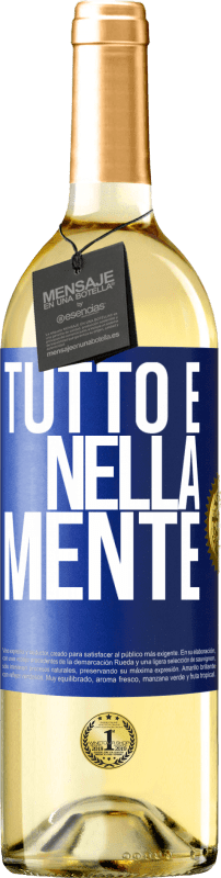 29,95 € Spedizione Gratuita | Vino bianco Edizione WHITE Tutto è nella mente Etichetta Blu. Etichetta personalizzabile Vino giovane Raccogliere 2024 Verdejo