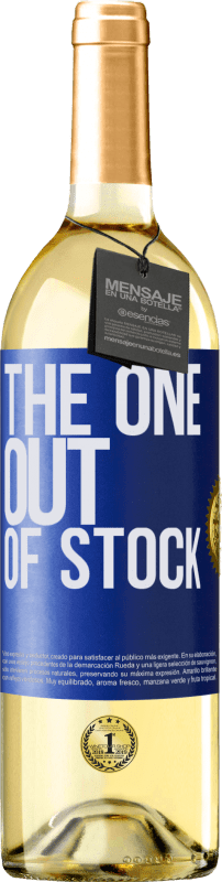 29,95 € Envío gratis | Vino Blanco Edición WHITE The one out of stock Etiqueta Azul. Etiqueta personalizable Vino joven Cosecha 2023 Verdejo