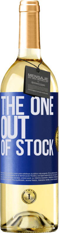 29,95 € Envío gratis | Vino Blanco Edición WHITE The one out of stock Etiqueta Azul. Etiqueta personalizable Vino joven Cosecha 2025 Verdejo