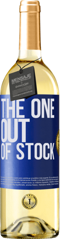 29,95 € Kostenloser Versand | Weißwein WHITE Ausgabe The one out of stock Blaue Markierung. Anpassbares Etikett Junger Wein Ernte 2023 Verdejo