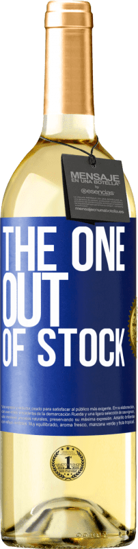 29,95 € Envio grátis | Vinho branco Edição WHITE The one out of stock Etiqueta Azul. Etiqueta personalizável Vinho jovem Colheita 2024 Verdejo