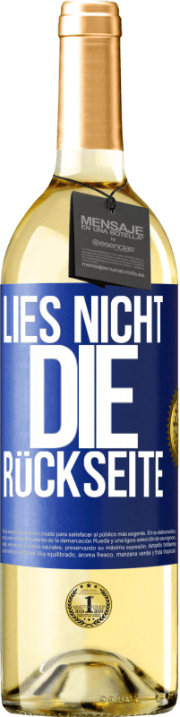 29,95 € Kostenloser Versand | Weißwein WHITE Ausgabe Lies nicht die Rückseite Blaue Markierung. Anpassbares Etikett Junger Wein Ernte 2024 Verdejo