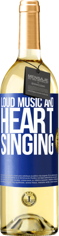 29,95 € Free Shipping | White Wine WHITE Edition The loud music and the heart singing Blue Label. Customizable label Young wine Harvest 2024 Verdejo