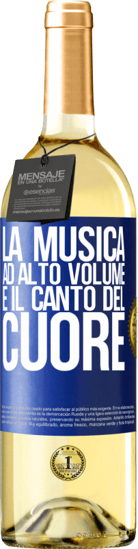 29,95 € Spedizione Gratuita | Vino bianco Edizione WHITE La musica ad alto volume e il canto del cuore Etichetta Blu. Etichetta personalizzabile Vino giovane Raccogliere 2024 Verdejo