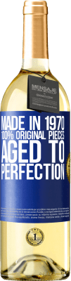 29,95 € 送料無料 | 白ワイン WHITEエディション 1970年製、100％オリジナルピース。Aged to perfection 青いタグ. カスタマイズ可能なラベル 若いワイン 収穫 2024 Verdejo