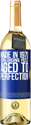 29,95 € 送料無料 | 白ワイン WHITEエディション 1970年製、100％オリジナルピース。Aged to perfection 青いタグ. カスタマイズ可能なラベル 若いワイン 収穫 2025 Verdejo