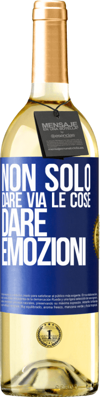 29,95 € Spedizione Gratuita | Vino bianco Edizione WHITE Non solo dare via le cose, dare emozioni Etichetta Blu. Etichetta personalizzabile Vino giovane Raccogliere 2024 Verdejo